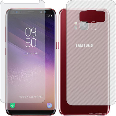 MOBART Front and Back Screen Guard for SAMSUNG GALAXY S8 LITE (Front Matte Finish & Back 3d Carbon Fiber)(Pack of 2)