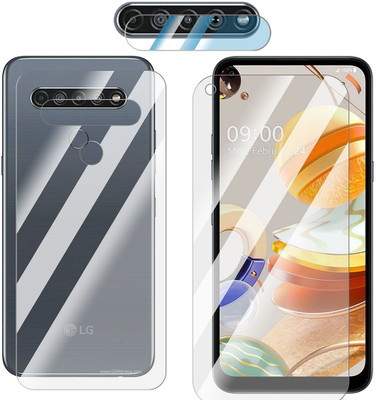 FCS Front and Back Screen Guard for LG K61 Front+Back+Camera (Glossy)(Pack of 3)
