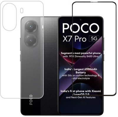 GLAMEECH Front and Back Screen Guard for Poco X7 pro, Poco X7 pro 5G, Poco X7 pro(Pack of 2)
