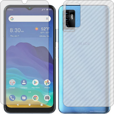 ZINGTEL Front and Back Screen Guard for ZTE BLADE 11 PRIME (Front Matte Finish & Back 3d Carbon Fiber)(Pack of 2)