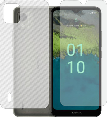 Mobling Front and Back Screen Guard for Nokia C110 (Matte Front & Carbon Fiber Skin for Back)(Pack of 2)