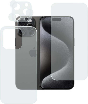 MOKPLZ Front and Back Screen Guard for IPHONE 15 PRO MAX(Pack of 3)