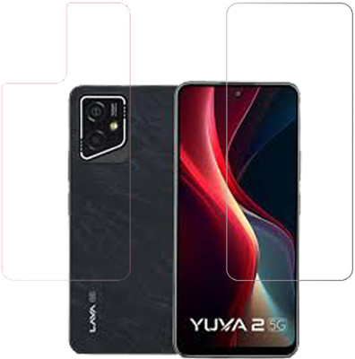 VAYUVAULT Front and Back Screen Guard for LAVA Yuva 2 5G(Pack of 2)