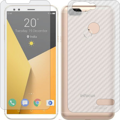Mobling Front and Back Screen Guard for INFOCUS IF9031VISION 3 (Front 9H Hardness Matte & Carbon Fiber Skin for Back)(Pack of 2)