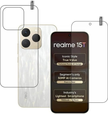 KHWABEEDA Front and Back Screen Guard for REALME 15T 5G(Pack of 2)