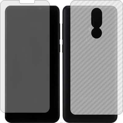Mobling Front and Back Screen Guard for MEIZU M8 LITE (Front 9H Hardness Matte & Carbon Fiber Skin for Back)(Pack of 2)