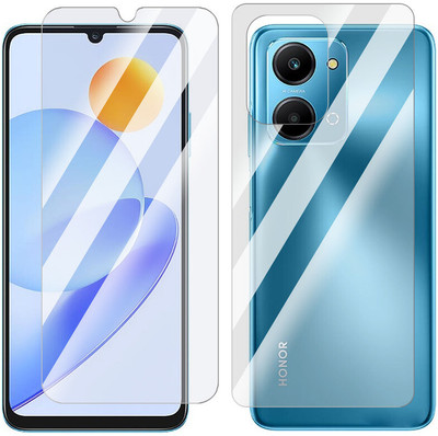 FCS Front and Back Screen Guard for Honor Play7T Front+Back (Glossy)(Pack of 2)