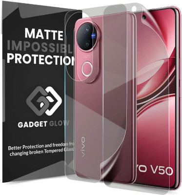 Gadget Glow Front and Back Screen Guard for Vivo V50 5G, Vivo V50, Unbreakable Nano Fiber Membrane with Easy Installation(Pack of 1)