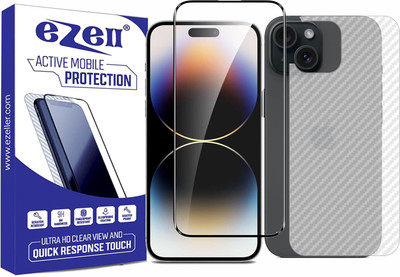 eZell Front and Back Screen Guard for IPHONE 15(Pack of 2)