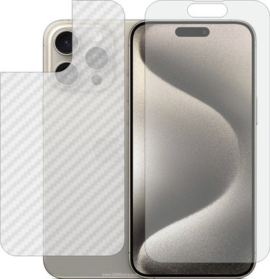 Mobling Front and Back Tempered Glass for Apple Iphone 15 Pro Max(Pack of 2)