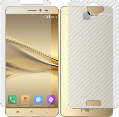 MOBART Front and Back Screen Guard for CELKON DIAMOND Q4G PLUS (Front Matte Finish & Back 3d Carbon Fiber)(Pack of 2)