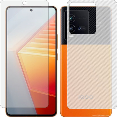 ZINGTEL Front and Back Screen Guard for IQOO 10 5G V2217A (Front Matte Finish & Back 3d Carbon Fiber)(Pack of 2)