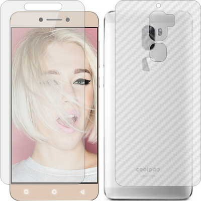 MOBART Front and Back Screen Guard for COOLPAD C103 COOL 1 DUAL (Front Matte Finish & Back 3d Carbon Fiber)(Pack of 2)