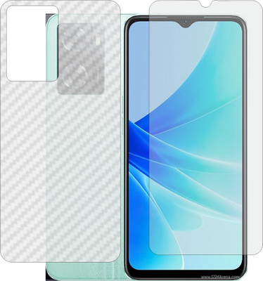 ZINGTEL Front and Back Screen Guard for OPPO CPH2387 (Front Matte Finish & Back 3d Carbon Fiber)(Pack of 2)
