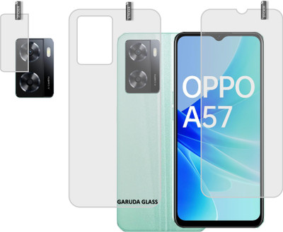 GARUDA GLASS Front and Back Screen Guard for Oppo A57 With Camera Lens Protector(Pack of 3)