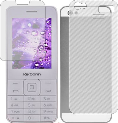 Mobling Front and Back Screen Guard for KARBONN K PHONE 1 (Front 9H Hardness Matte & Carbon Fiber Skin for Back)(Pack of 2)