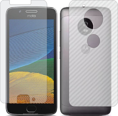 ZINGTEL Front and Back Screen Guard for MOTOROLA G5 (Front Matte Finish & Back 3d Carbon Fiber)(Pack of 2)