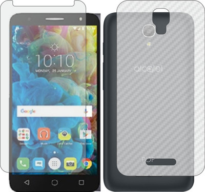 Mobling Front and Back Screen Guard for ALCATEL POP 4 PLUS (Front 9H Hardness Matte & Carbon Fiber Skin for Back)(Pack of 2)