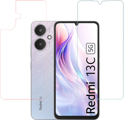 KARTRAY Front and Back Screen Guard for Xiaomi Redmi 13C 5G(Pack of 2)