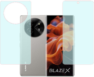 KARTRAY Front and Back Screen Guard for Lava Blaze X 5G, Front Matte Back Matte(Pack of 2)