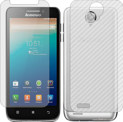 ZINGTEL Front and Back Screen Guard for LENOVO S650 (Front Matte Finish & Back 3d Carbon Fiber)(Pack of 2)