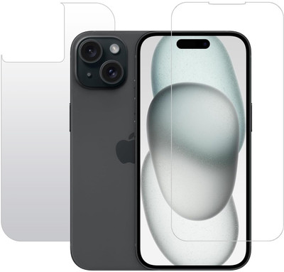 KMPERED Front and Back Tempered Glass for iPhone 15 Plus(Pack of 2)