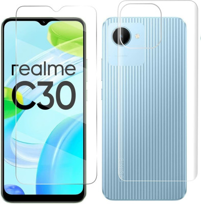 DVTECH Front and Back Screen Guard for 9H Crystal Clear Front And TPU BackRealme C30s(Pack of 1)