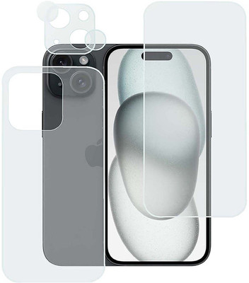 MOKPLZ Front and Back Screen Guard for IPHONE 15(Pack of 3)