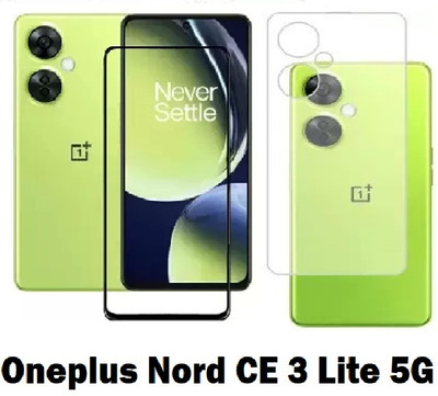 ASVALBUY Front and Back Screen Guard for Oneplus Nord CE 3 Lite 5G(Pack of 1)