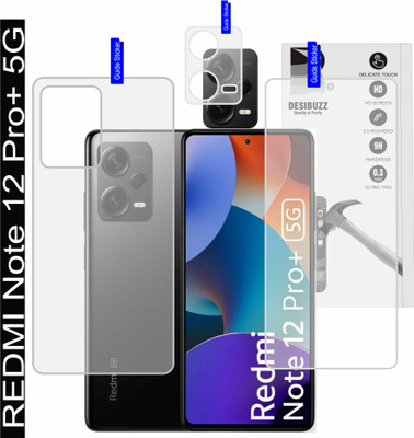 DESIBUZZ Front and Back Screen Guard for REDMI Note 12 Pro+ 5G, FRONT 9H+ Scratch Proof,Ultra Thin Flexible Guard, BACK 3 Layer Membrane(Pack of 3)