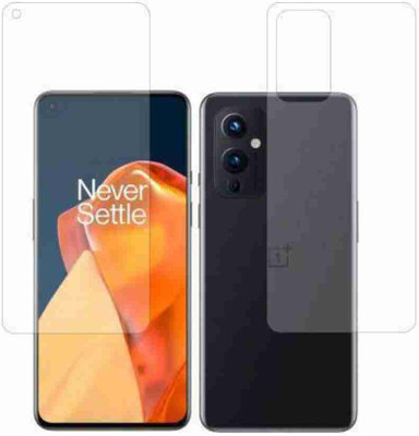 Guardor Front and Back Screen Guard for 3in1 Camera Lens Nano Glass + Anti Scratch Front & Back Guard Screen Protector for OnePlus 9R 5g - |Front&Back + Camera Guard| 9H(Pack of 2)