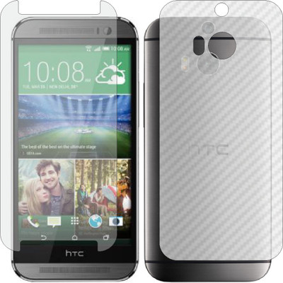 MOBART Front and Back Screen Guard for HTC ONE M8 16GB (Front Matte Finish & Back 3d Carbon Fiber)(Pack of 2)