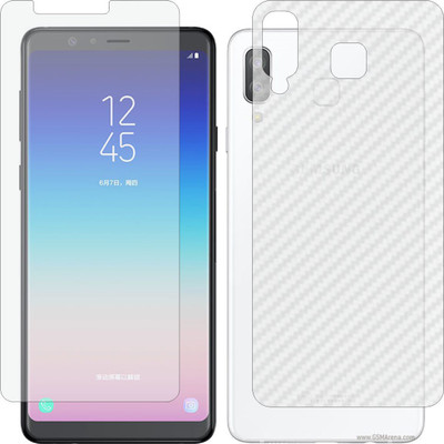 MOBART Front and Back Screen Guard for SAMSUNG GALAXY A8 STAR (Front Matte Finish & Back 3d Carbon Fiber)(Pack of 2)