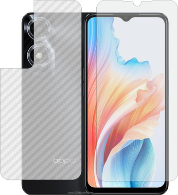 ZINGTEL Front and Back Screen Guard for Oppo PJU110 (Matte Front & Carbon Fiber Back Skin Combo)(Pack of 2)