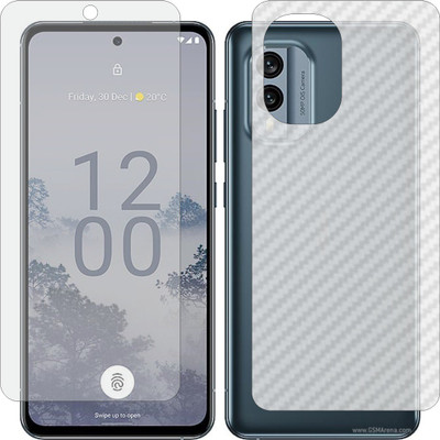 Mobling Front and Back Tempered Glass for NOKIA X30(Pack of 2)