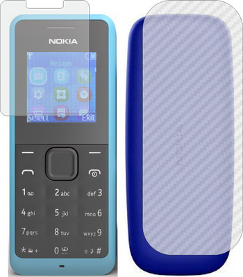 ZINGTEL Front and Back Screen Guard for NOKIA TA 1010/105 (Front Matte Finish & Back 3d Carbon Fiber)(Pack of 2)
