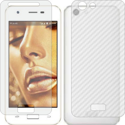 ZINGTEL Front and Back Screen Guard for JIO LYF C451 (Front Matte Finish & Back 3d Carbon Fiber)(Pack of 2)
