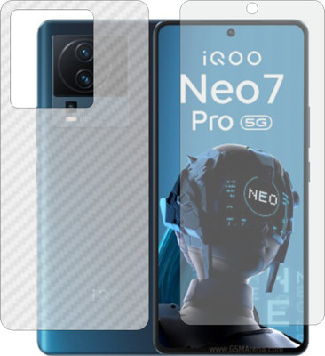 Mobling Front and Back Screen Guard for Vivo IQOO Neo 7 Pro (Matte Front & Carbon Fiber Skin for Back)(Pack of 2)