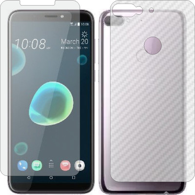ZINGTEL Front and Back Screen Guard for HTC DESIRE 12 PLUS (Front Matte Finish & Back 3d Carbon Fiber)(Pack of 2)