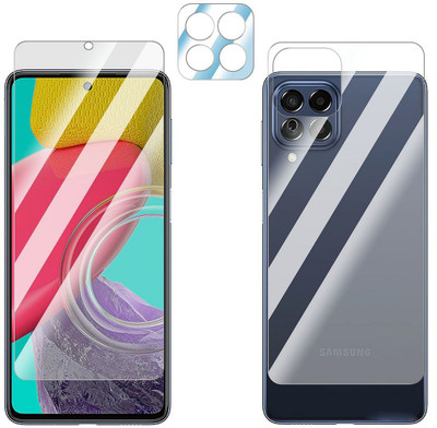 FCS Front and Back Screen Guard for Samsung Galaxy M53 Front+Back+Camera (Glossy)(Pack of 3)