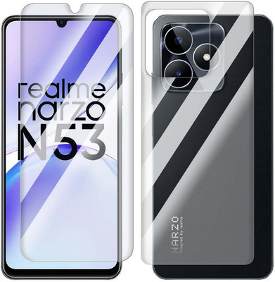 Enlinea Front and Back Screen Guard for Realme Narzo N53 Front+Back (Glossy)(Pack of 2)