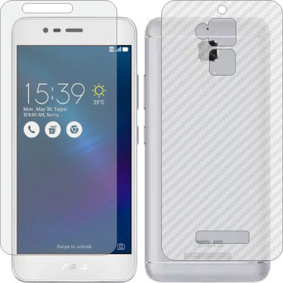 ZINGTEL Front and Back Screen Guard for ASUS ZENFONE 3 MAX 5.2 (Front Matte Finish & Back 3d Carbon Fiber)(Pack of 2)
