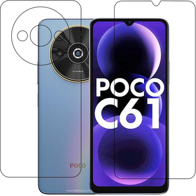 DVTECH Front and Back Screen Guard for Xiaomi Poco C61 9H Crystal Clear(Pack of 1)