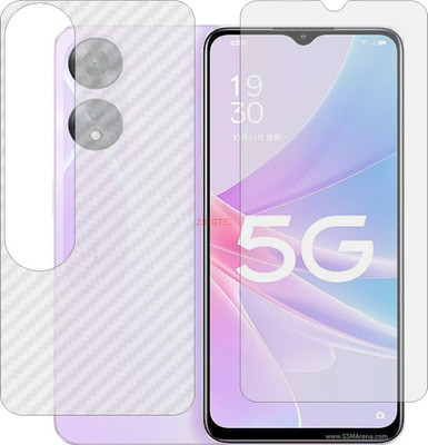 ZINGTEL Front and Back Screen Guard for OPPO A58 5G (Front Matte Finish & Back 3d Carbon Fiber)(Pack of 2)