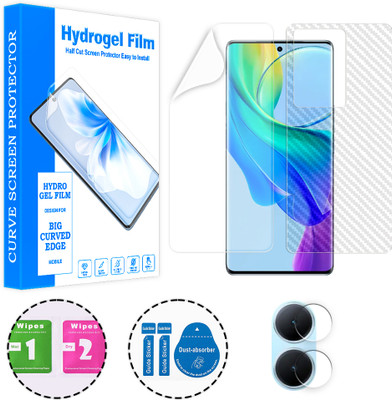SOMTONE Front and Back Screen Guard for vivo Y78 Plus (1 HYDROGEL SCREEN PROTECTOR WITH 1 CARBON FIBER SKIN AND 1 CAMERA LENS PROTECTOR)(Pack of 1)