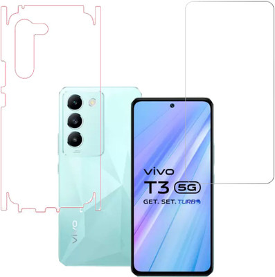 SPRITZEN Front and Back Screen Guard for Vivo T3 5G(Pack of 2)