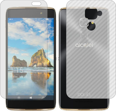 ZINGTEL Front and Back Screen Guard for ALCATEL IDOL 4S WINDOWS (Front Matte Finish & Back 3d Carbon Fiber)(Pack of 2)