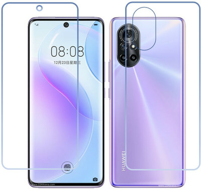 DVTECH Front and Back Screen Guard for TPU Clear Front And Carbon Fiber BackHuawei nova 8 5G(Pack of 1)