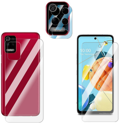 FCS Front and Back Screen Guard for LG K62 Front+Back+Camera (Glossy)(Pack of 3)