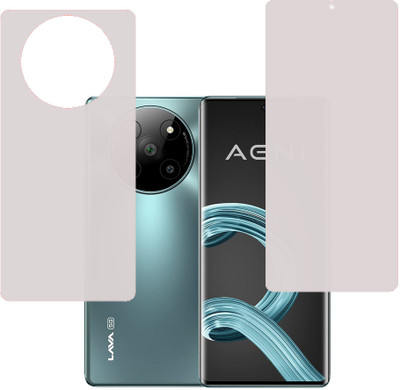 KARTRAY Front and Back Screen Guard for Lava Agni 2 5G, Matt(Pack of 2)